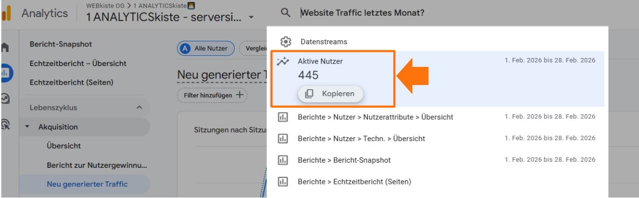 Analytics Radar Antwort in GA4