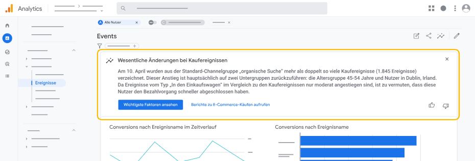 Generated Insights in GA4